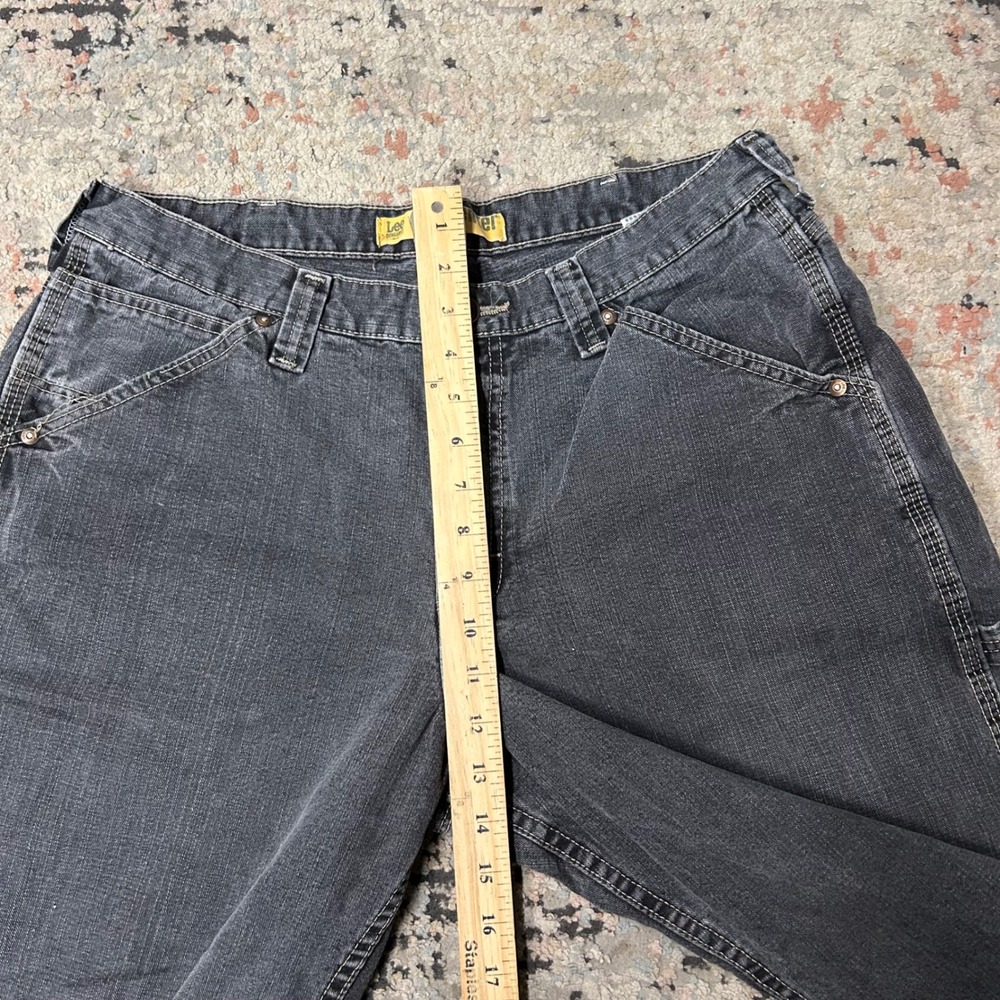 Lee Jeans Mens 34x30 Black Dungaree Carpenter Y2K Vintage Baggy Skater Workwear - Picture 8 of 10
